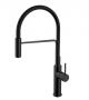 Ikon Hali Matte Black Vegi Spray Sink Mixer Inc Black Rubber Hose