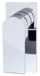 Nero Bianca Shower Mixer Square Plate Chrome