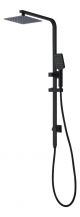 Centro Square Full Rail  Combo Shower 200mm Universal Top & Btm Water Inlet - Matte Black 