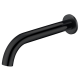 Ikon Hali Matte Black Curved Bath Outlet 175mm