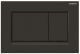 Geberit Sigma30 Square Button Set Matte Black with Black Trim