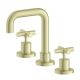 Nero X Plus Basin Set Fixed Spout Brushed Gold 