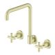 Nero X Plus Kitchen/Laundry Wall Set Swivel Spout Brushed Gold