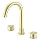 Nero Kara Basin Set Gooseneck Spout Brushed Gold