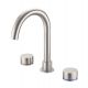 Nero Kara Basin Set Gooseneck Spout Brushed Nickel