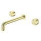 Nero Kara Wall Basin/Bath Set 217mm Spout Brushed Gold