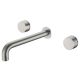 Nero Kara Wall Basin/Bath Set 217mm Brushed Nickel