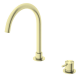 Nero Mecca Hob Basin Mixer with Round Spout Brushed Gold