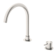 Nero Mecca Hob Basin Mixer with Round Spout Brushed Nickel