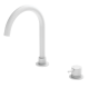 Nero Mecca Hob Basin Mixer with Round Spout Matte White