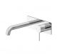 Nero Mecca Wall Basin/Bath Mixer 185MM Spout Chrome