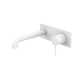 Nero Mecca Wall Basin/Bath Mixer 185MM Spout Matte White