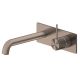 Nero Mecca Wall Basin/Bath Mixer Handle Up 185MM Spout Brushed Bronze