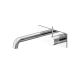 Nero Mecca Wall Basin/Bath Mixer Handle Up 185MM Spout Chrome