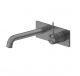 Nero Mecca Wall Basin/Bath Mixer Handle Up 185MM Spout Gunmetal