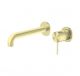 Nero Mecca Wall Basin/Bath Mixer Separate Back Plate 185MM Brushed Gold