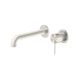 Nero Mecca Wall Basin/Bath Mixer Separate Back Plate 185MM Brushed Nickel