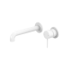 Nero Mecca Wall Basin/Bath Mixer Separate Back Plate 185MM Matte White