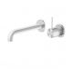 Nero Mecca Wall Basin/Bath Mixer Separate Back Plate Handle Up 185MM Brushed Nickel