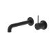 Nero Mecca Wall Basin/Bath Mixer Separate Back Plate Handle Up 185MM Matte Black 