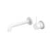 Nero Mecca Wall Basin/Bath Mixer Separate Back Plate Handle Up 185MM Matte White