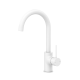 Nero Mecca Gooseneck Kitchen Mixer Matte White