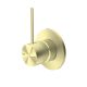 Nero Mecca Shower Mixer Handle Up Brushed Gold