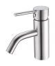 Nero Dolce Basin Mixer Curved Spout Brushed Nickel