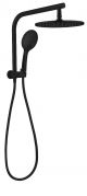 Nero Dolce 2 In 1 Mini Twin Shower Rail Matte Black 