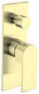 Nero Bianca Shower Mixer Diverter Square Plate Brushed Gold