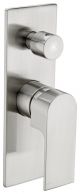 Nero Bianca Shower Mixer Diverter Square Plate Brushed Nickel