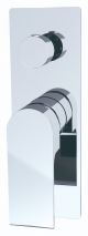 Nero Bianca Shower Mixer Diverter Square Plate Chrome