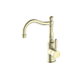 Nero York  Basin Mixer Shepherd's Crook Spout With Metal Lever Aged Brass 