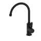 Nero York Kitchen / Laundry Sink Mixer Goosneck Spout with Metal Lever Matte Black