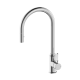 Nero York Pull Out Sink Mixer With Vegie Spray Function Chrome with White Porcelain Lever 