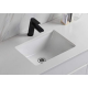 Verona 750mm Wall Hung V Groove Vanity - Pure White Stone Top With Undermount Basin