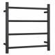 Thermorail Heated Towel Rail 4 Bars Round 550w x 550h Matte Black 