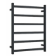 Thermorail Heated Towel Rail 6 Bar Square 600w x 800h Matte Black 