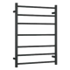 Thermorail Heated Towel Rail 7 Bar Round 600w x 800h Matte Black 