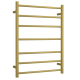 Thermorail Heated Towel Rail 7 Bars Round 600w x 800h Brushed Gold 