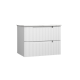 Verona 750mm Wall Hung V Groove Vanity - Snow Stone Top With Undermount Basin