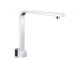 Vibe Rectangle Curved Shower Arm - Swivel Chrome