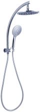 NE Elgin Combo Twin Shower Curved Round Arm 250mm Head - Chrome